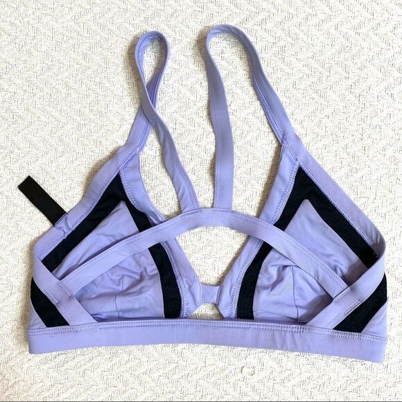 HURLEY Purple and Black Sporty Bikini Top - Size Small - Picture 3 of 6